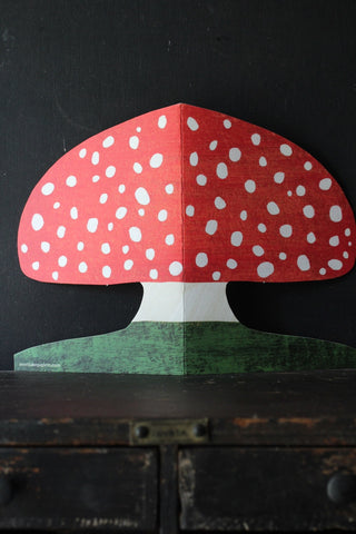 Red Mushroom Shaped Greeting Card