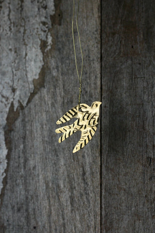 Mini Brass Swallow charm