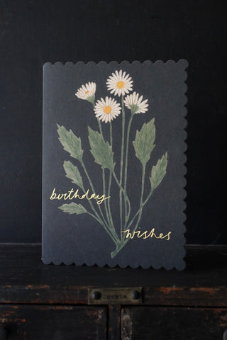 Wanderlust Card -Botanical Daisy Birthday wishes