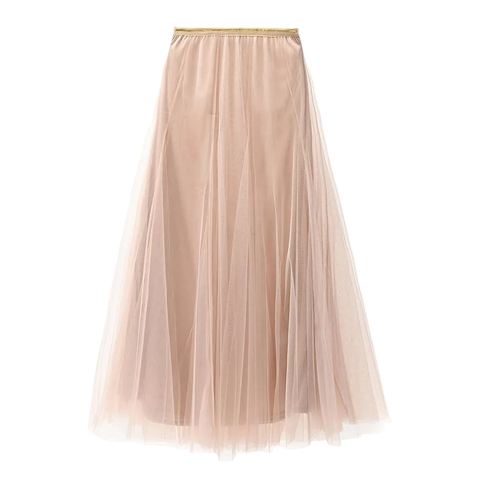 Tulle Layer Skirt Latte