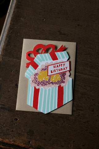 Happy Birthday Gift - Die Cut Card