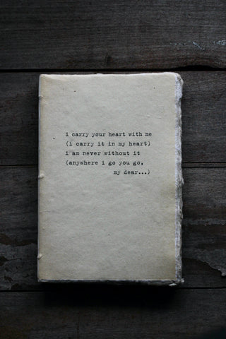 Deckled Edge Notebook | E.E.Cummings quote