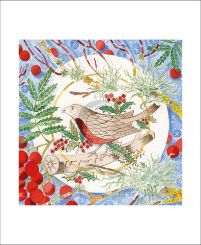 Art Angels Card - Winter Bird and Berries