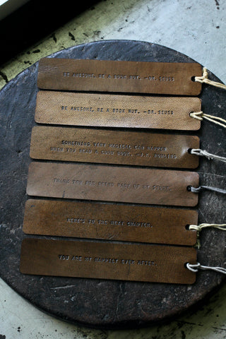 Leather Quotes Bookmarks