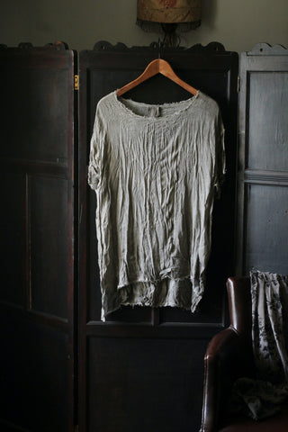 SANCTAMUERTE | Crew neck T-shirt - Wet Sand