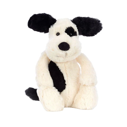 Bashful Rufferty Black & Cream Puppy