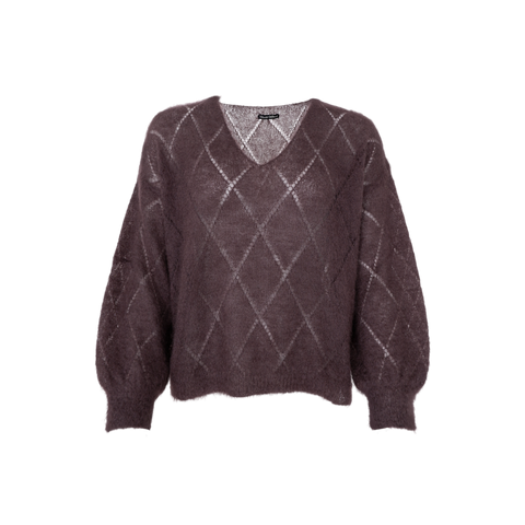 BJOERK argyle jumper Coffee