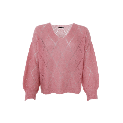 BJOERK argyle jumper Warm Rose