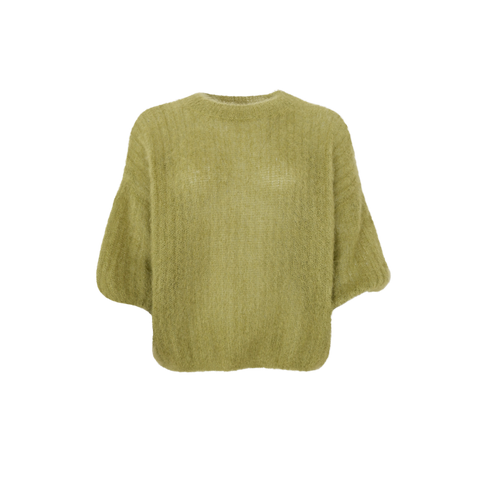 BJOERK s/s jumper Dark lime