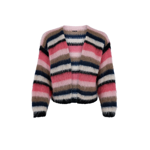 CASEY Striped cardigan Multi Rose