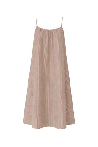 CATHERINE strap dress Camel