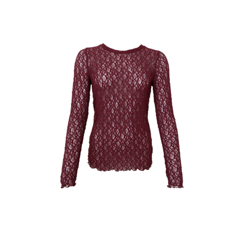 CECILY lace blouse Plum