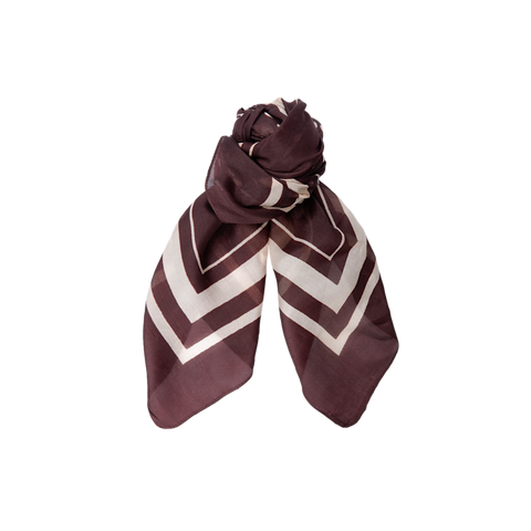 DECOR silk scarf Coffee