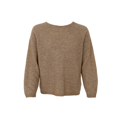 DELL LS knit jumper Latte