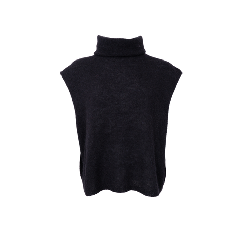 DELL roll neck knit vest