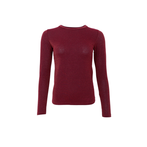 FAYE Lurex Blouse Plum