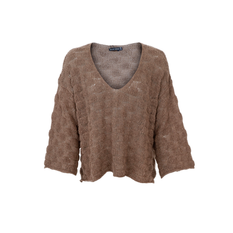 HARRIS v-neck jumper Taupe