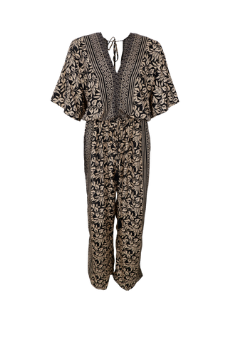 LUNA double v-neck jumpsuit - Sahara Moon