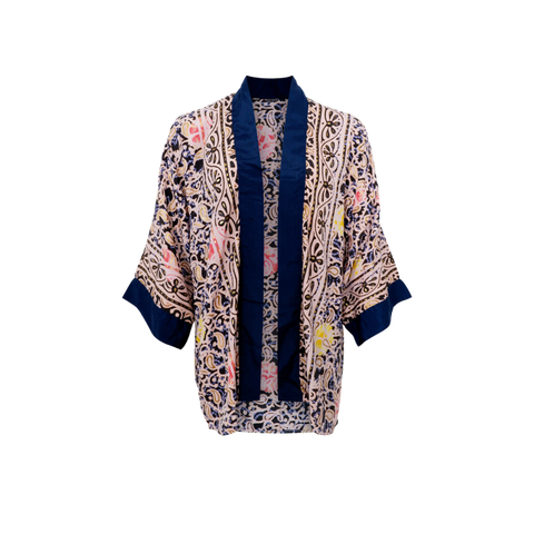 LUNA short kimono - Blue Decor