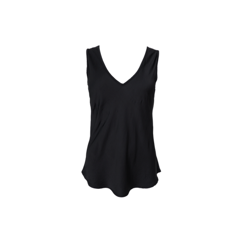 MABEL double v-neck top Black
