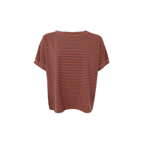MAYA loose tee Camel Stripe