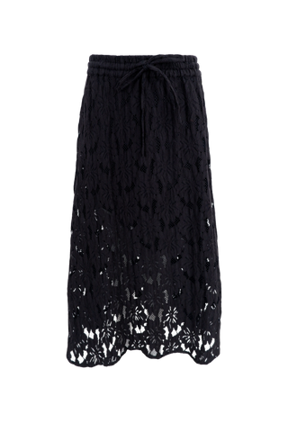 NELLY flower skirt Black