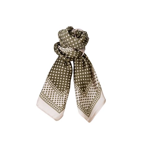 PAULA satin scarf Army
