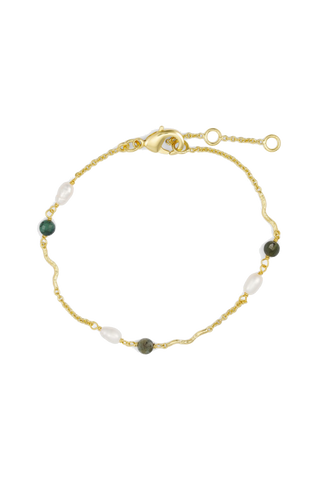 Bracelet gold plated with emerald hydro