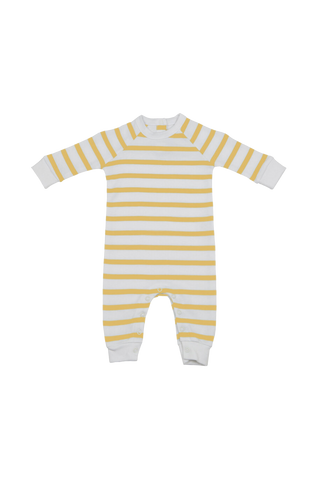 Buttercup & White Breton Striped All-in-One