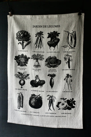 Tea Towel 'Jardin De Legumes' | Linen/Cotton