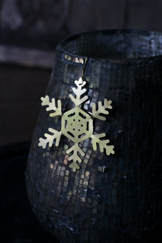 Tiny Brass Snowflake Decoration