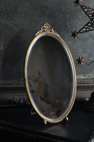 Standing Oval table mirror