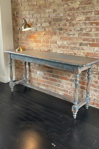 Distressed Sea Blue Console Table