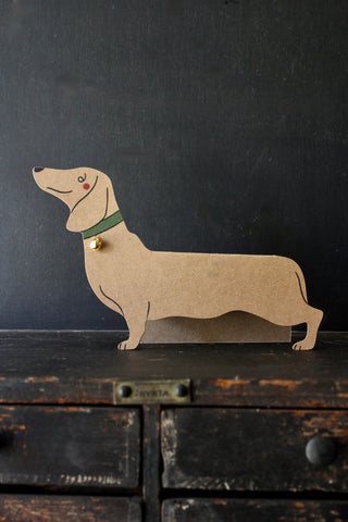 Sausage Dog Shaped Greeting Card