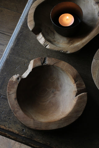 Teak bowls - Rustic