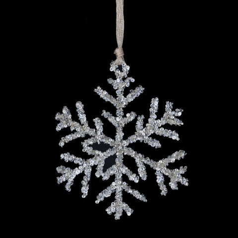 Frosted Icicle Snowflake Decoration