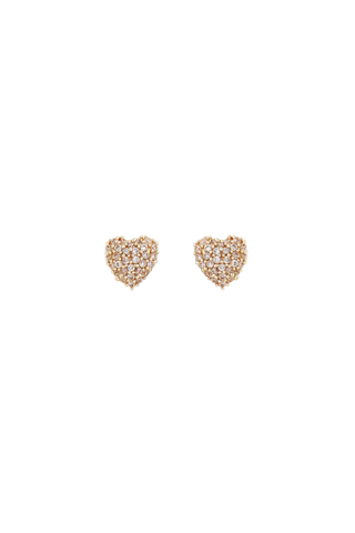 Pave Heart Earrings