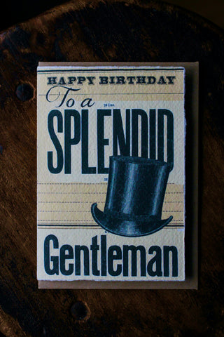 A Splendid Gentleman | Happy Birthday Card
