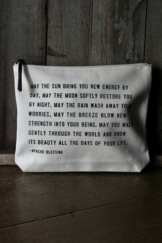 May The Sun Bring You (Apache Blessing) | Canvas Zip Bag