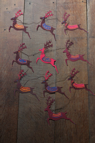 Reindeers Paper Garland