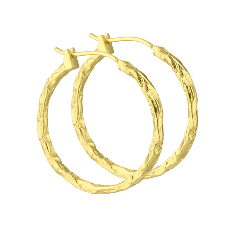 Hoop earrings, foil look, 30 mm