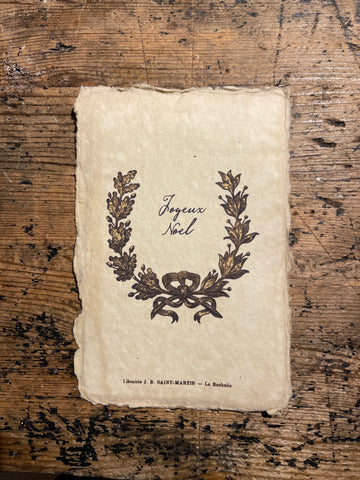 Joyeux Noel | Handmade Paper (& envelope) by attic.