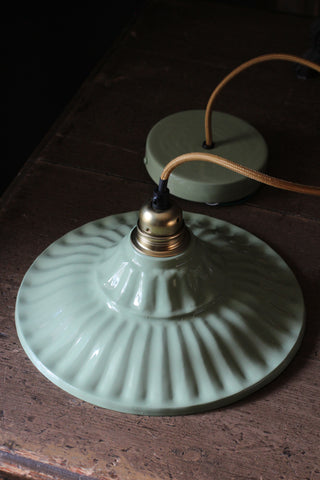 Enamelled Green Pendant
