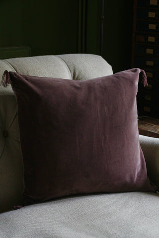 Aubergine Velvet cushion/cover