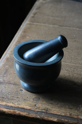 Aprilla Pestle & Mortar, Grey, Soapstone