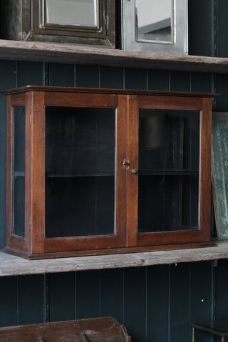 Vintage Oak Glazed Wall Cupboard