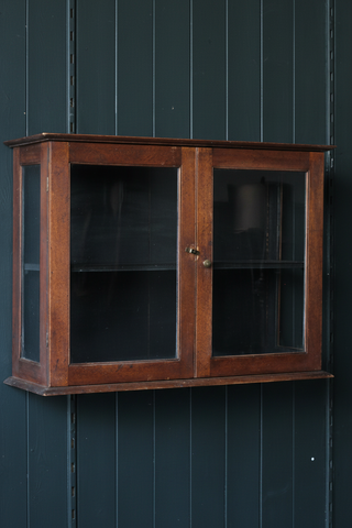 Vintage Oak Glazed Wall Cupboard