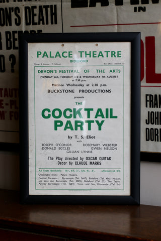 Vintage Theatre poster framed | The Cocktail Party