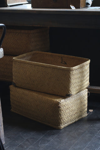 Vintage Japanese Bamboo Basket