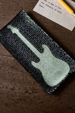 'Legends' Rectangle Decoupage Guitar Plate | 8.5" x 4"